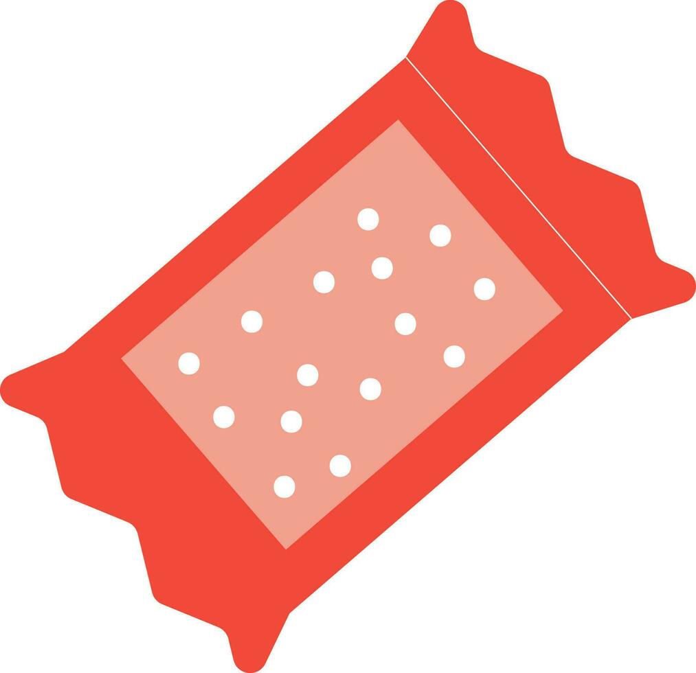 Candy Icon In Red And White Color. vector