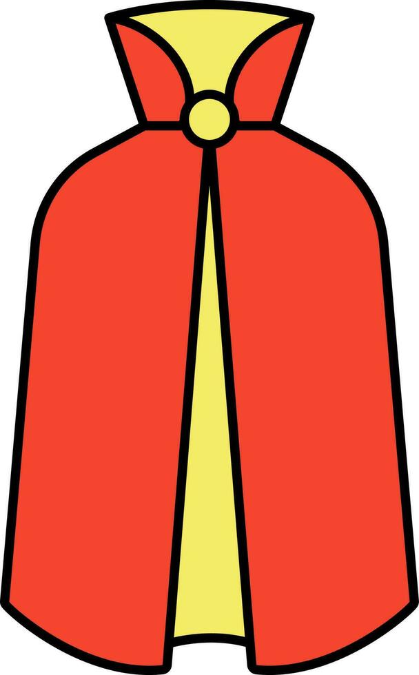 Isolated Long Cape Icon in Flat Style. vector