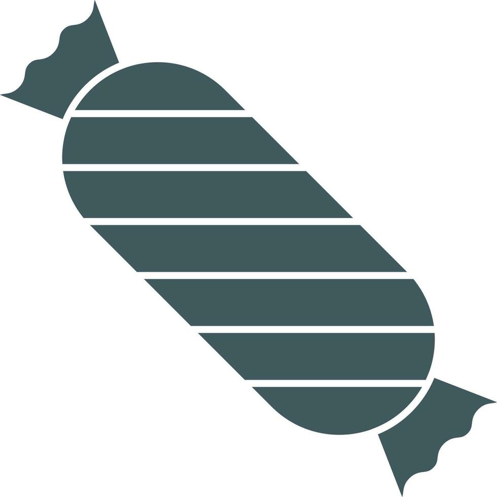 Toffee Icon In Gray And White Color. vector