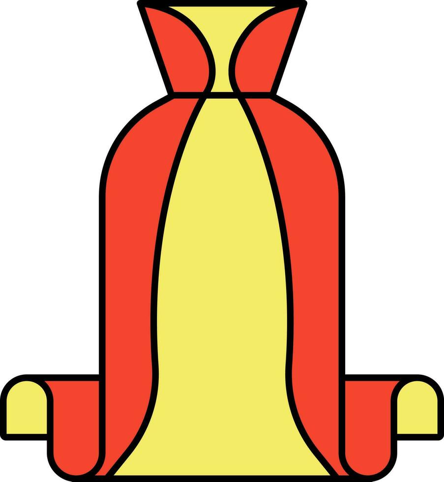 Illustration of Long Neck Cape Icon in Flat Style. vector