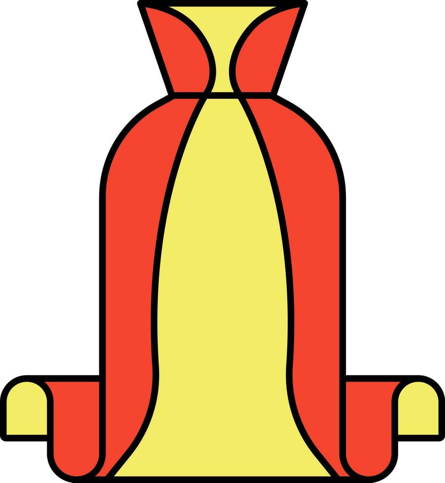 Illustration of Long Neck Cape Icon in Flat Style. vector