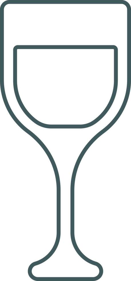 Drink Glass Icon In Thin Line. vector