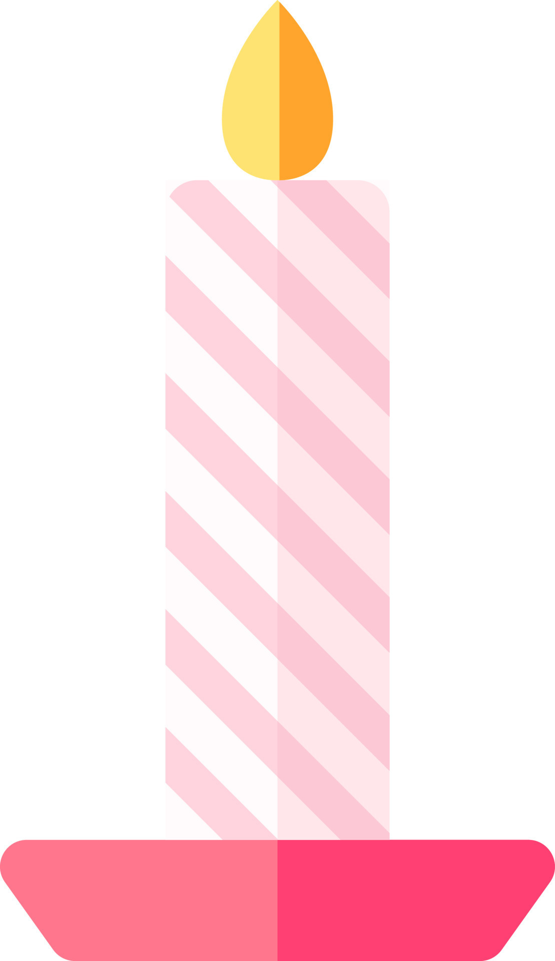 Burning Candle Icon In Pink Color. 24196553 Vector Art at Vecteezy