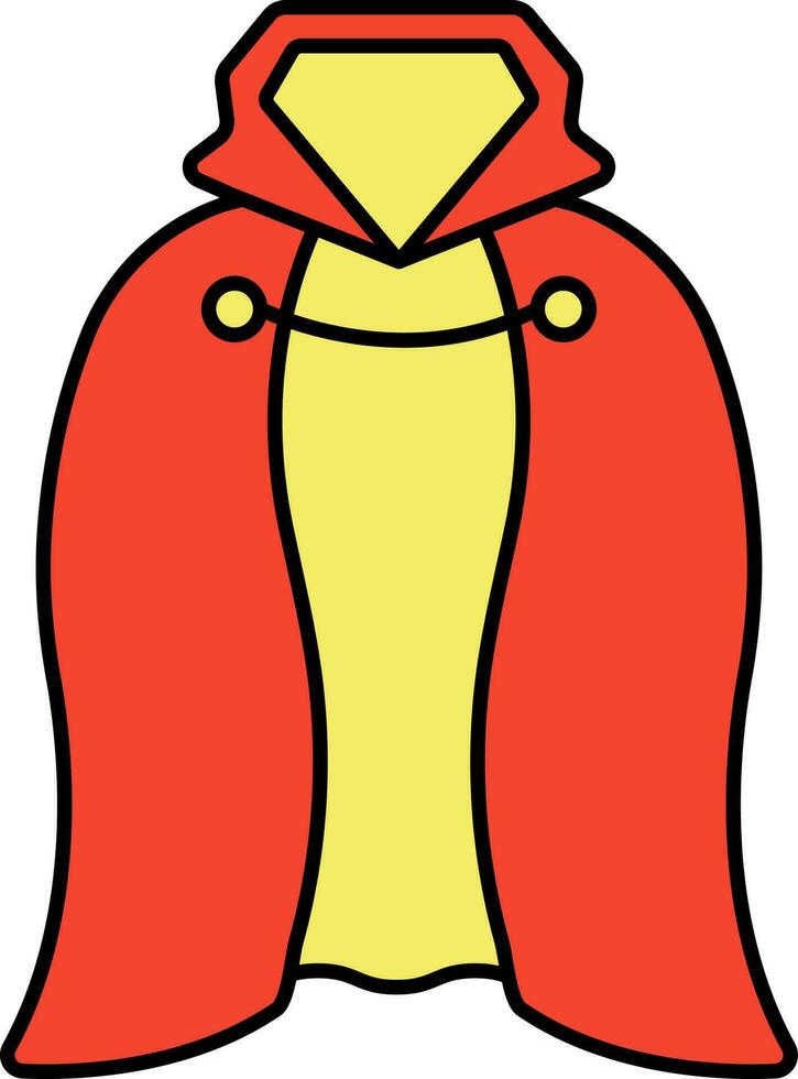 Isolated Cloak And Cape Icon in Flat Style. vector