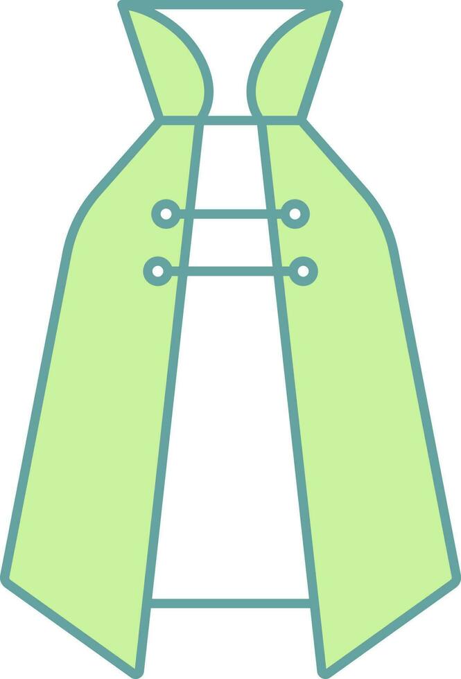 Illustration of Cape or Cloak Icon in Flat Style. vector