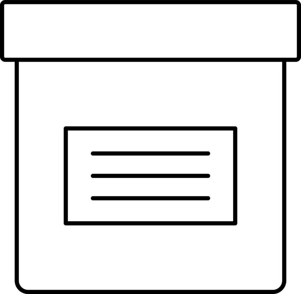 Delivery Box Icon In Flat Style. vector