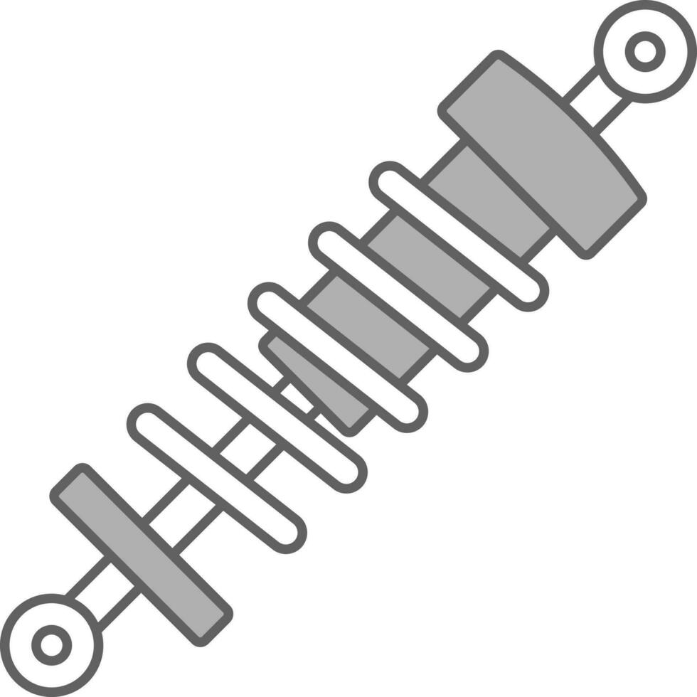 Suspension Shock Icon In White And Gray Color. vector