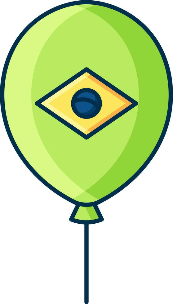Vector Brazil Balloon Icon in Flat Style.