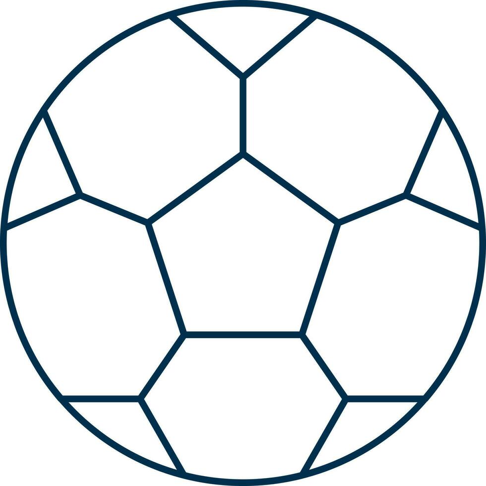 Isolated Football Icon in Line Art vector