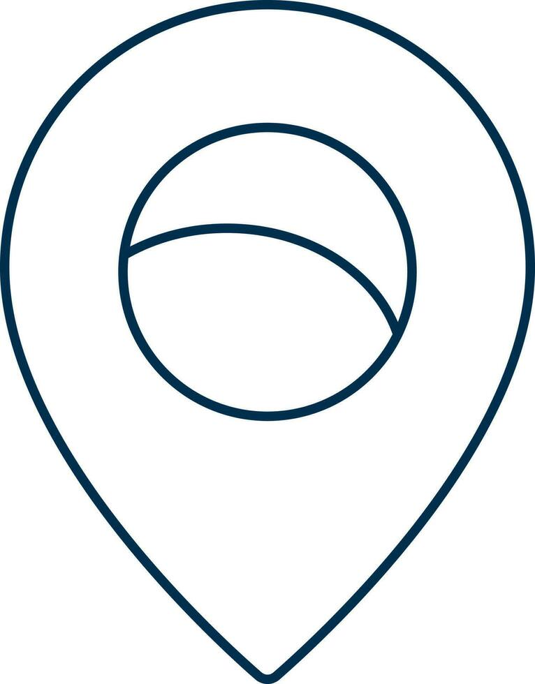 Location Pin Icon in Thin Line Art. vector