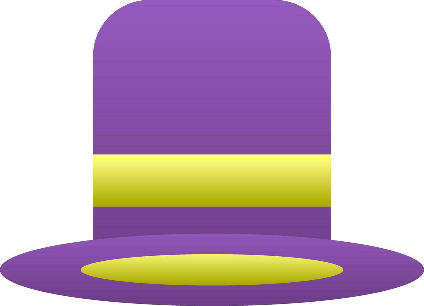 Top Hat Icon In Purple And Green Color. vector
