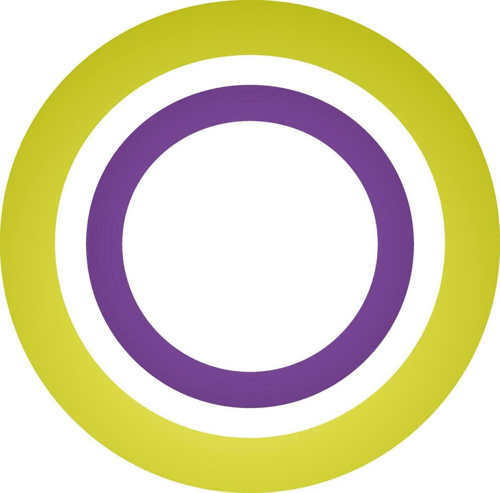 Circular Ring Icon In Flat Style. vector