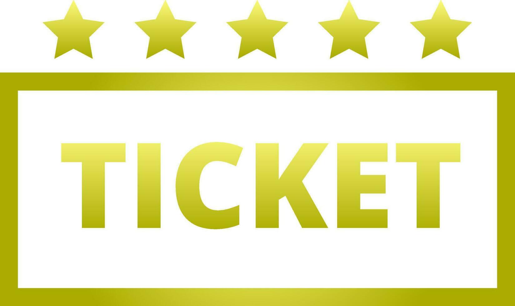 Green Color Ticket Icon In Flat Style. vector