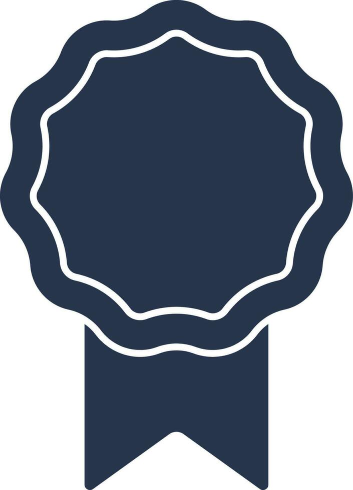 Badge Icon In Blue And White Color. vector