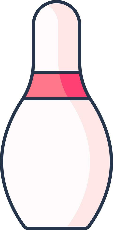 Bowling Pin Icon In Pink Color. vector
