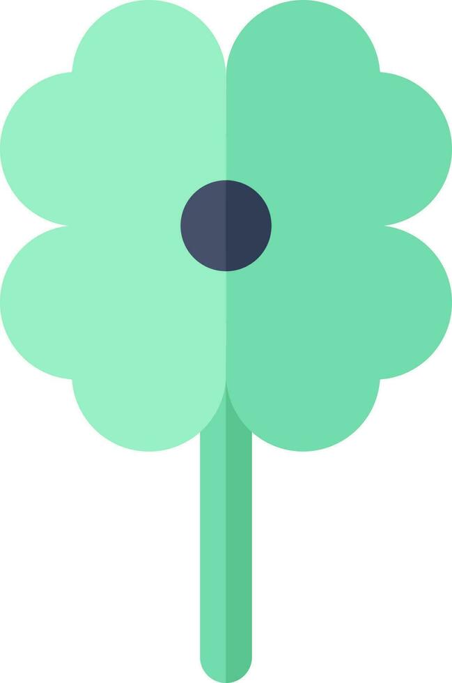 Clover Icon In Green And Blue Color. vector