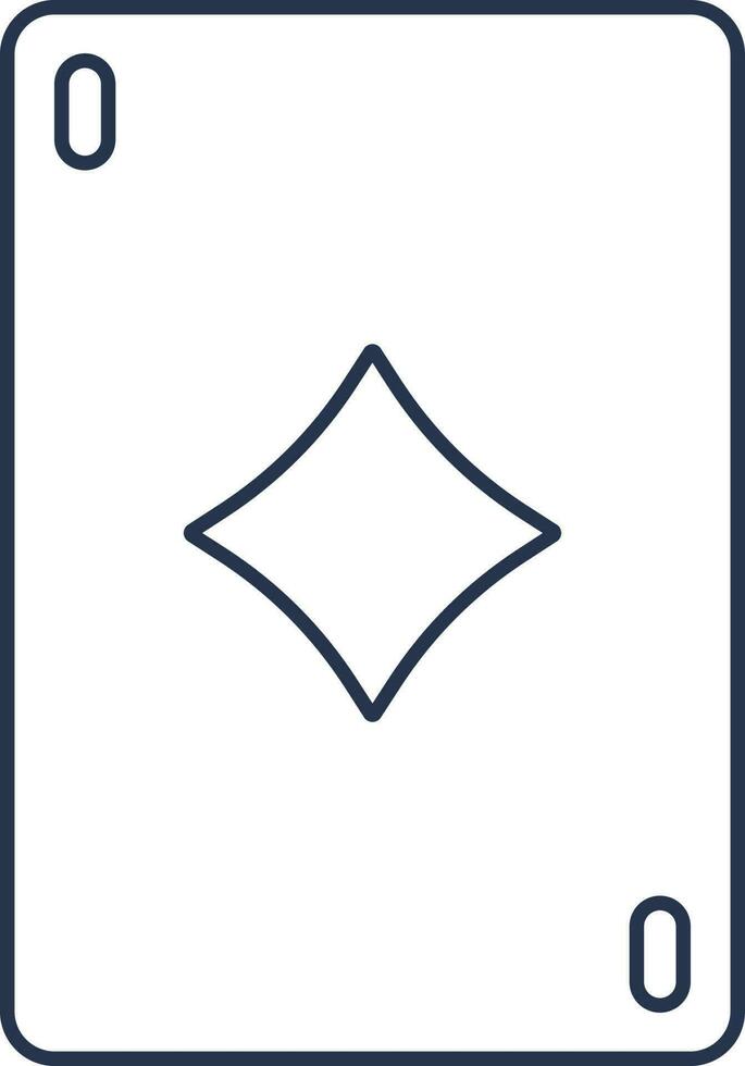Playing Cards Icon In Blue Line Art. vector