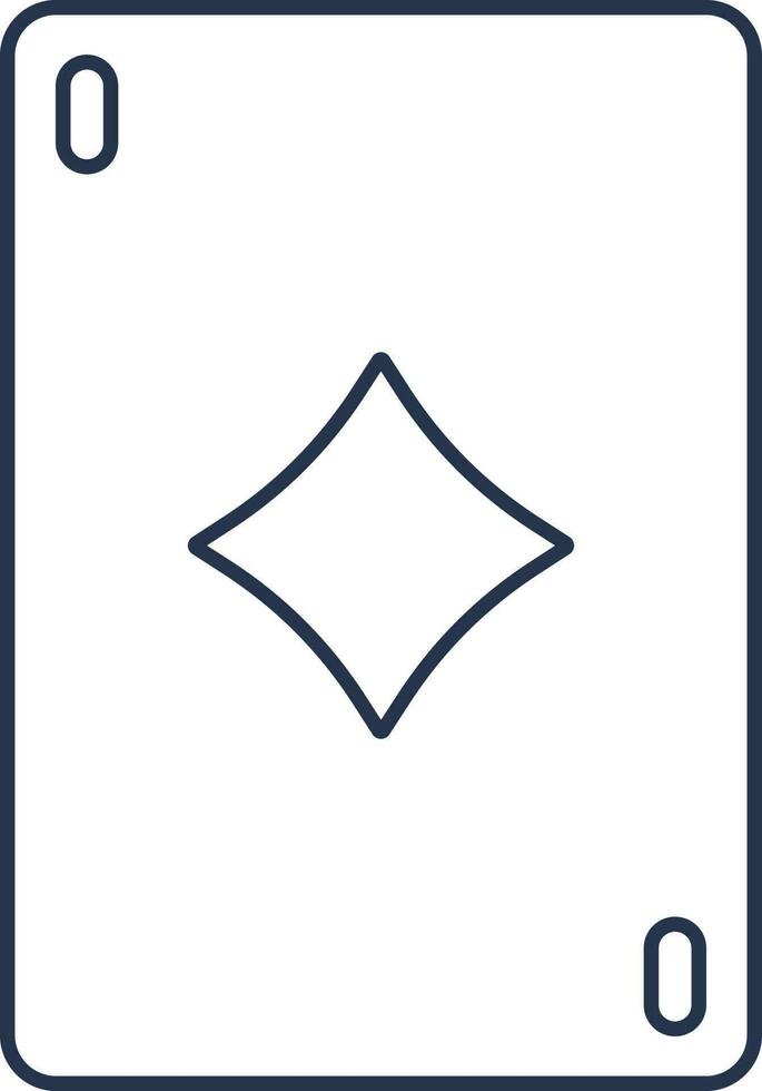 jugando tarjetas icono en azul línea Arte. vector