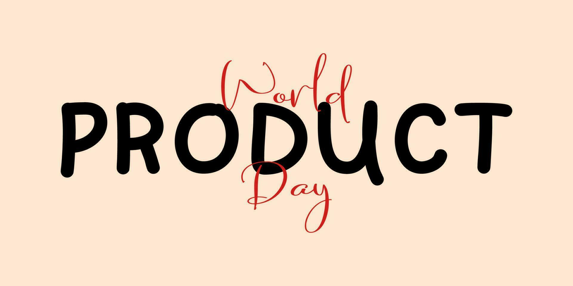 World Product Day Illustration for Web Banner or Landing Page in Flat typography Hand Drawn Templates. vector