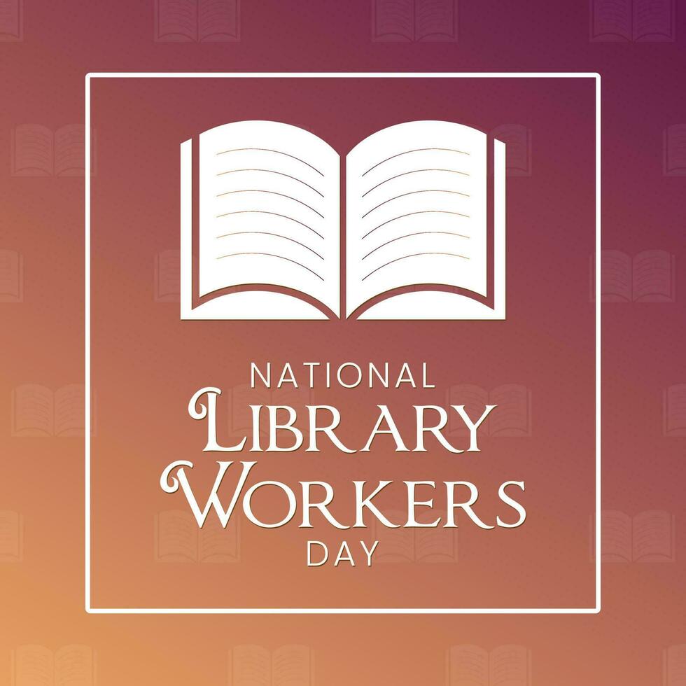 National Library Workers Day. N National Holiday concept. Template for background, banner, card, poster with text inscription. Vector illustration.