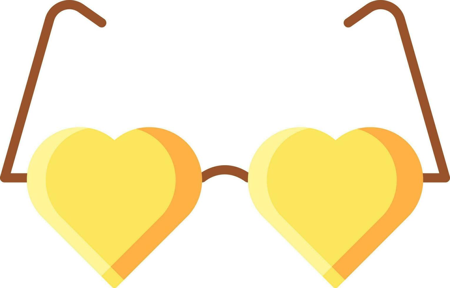 Illustration of Heart Shaped Goggles Icon in Flat Style. vector