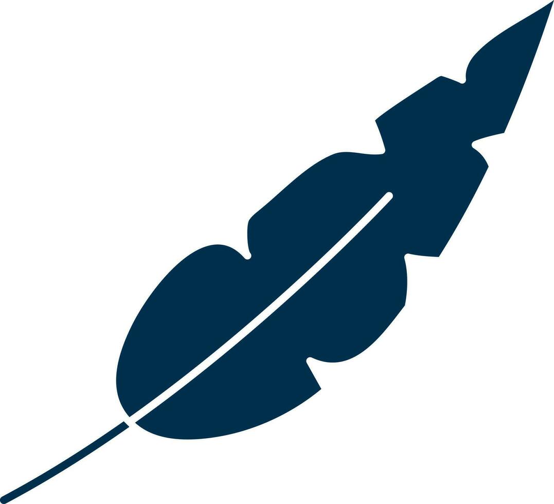 azul color pluma icono ilustración. vector