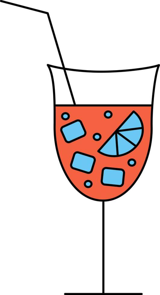 Drink Glass Icon or Symbol in Flat Style. vector