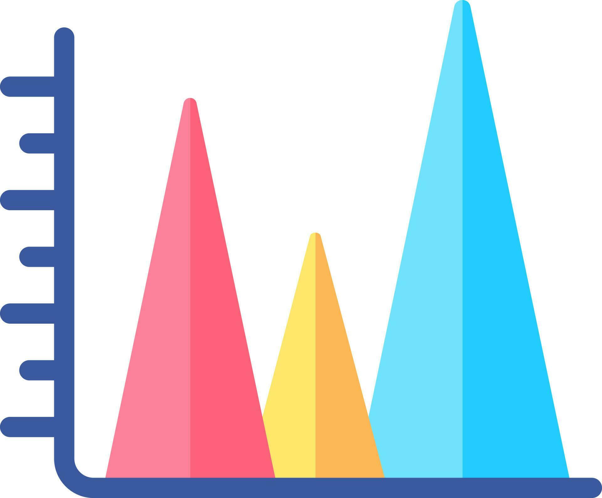 Colorful Triangle Bar Chart Icon. 24197128 Vector Art at Vecteezy
