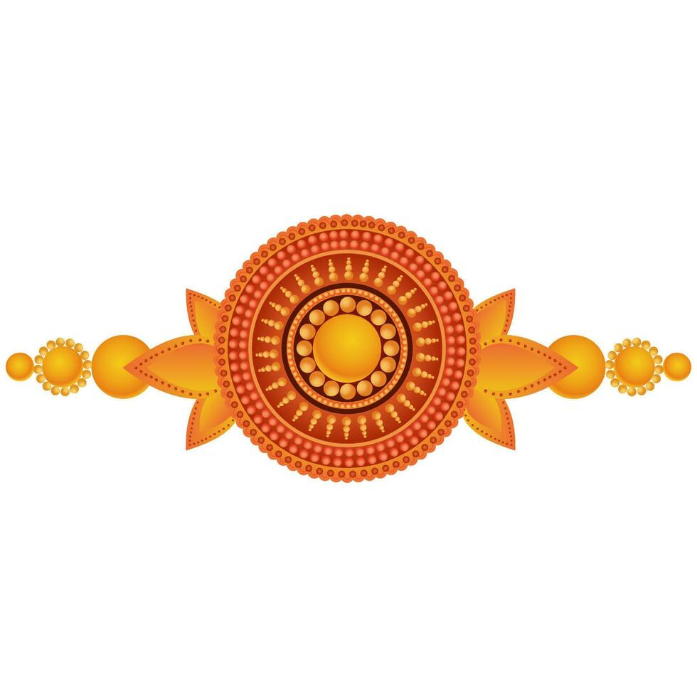 Beautiful Rakhi Element On White Background. vector