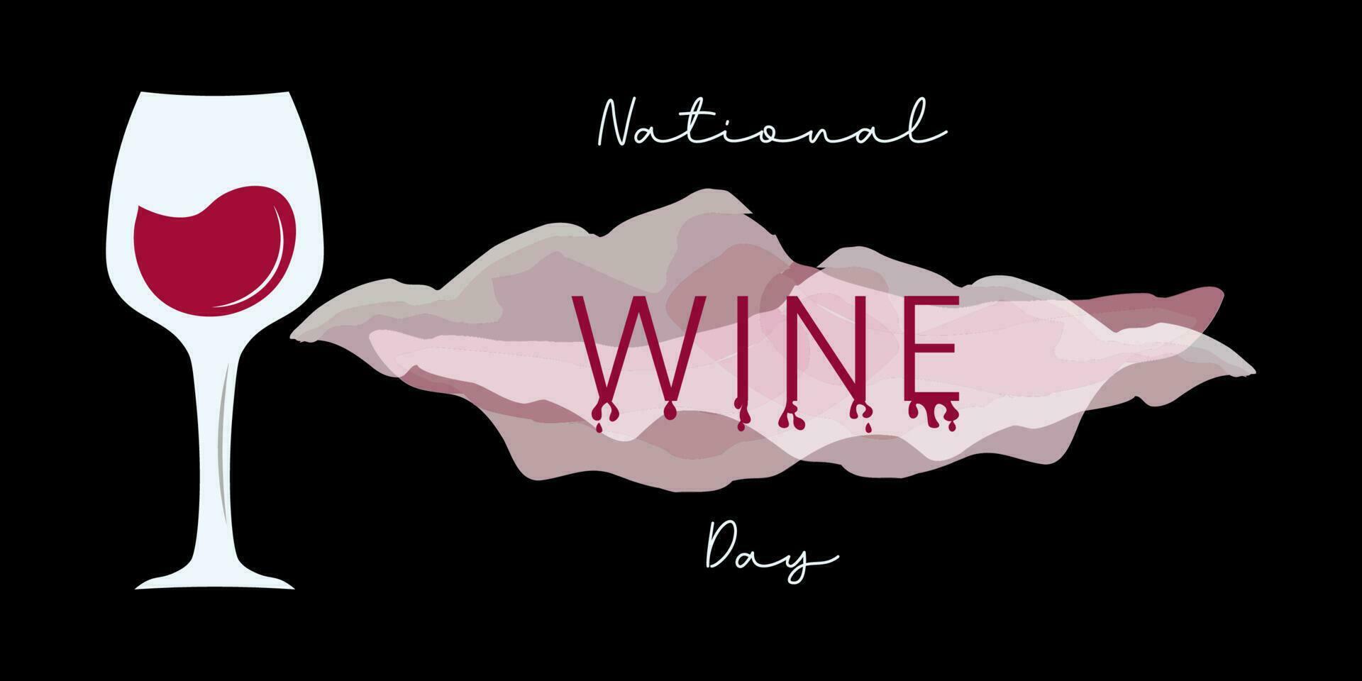 National Wine Day on May 25. Holiday concept. Template for background, banner, card, poster with text inscription. Vector illustration.