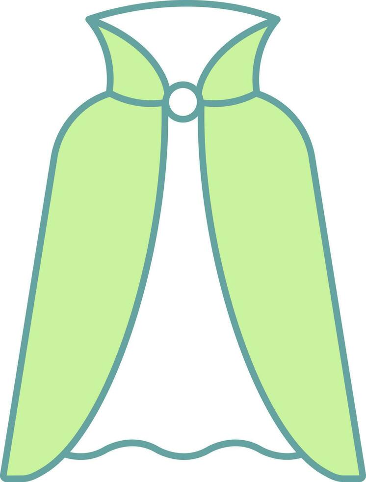 Illustration of Fancy Cape or Cloak Icon in Flat Style. vector