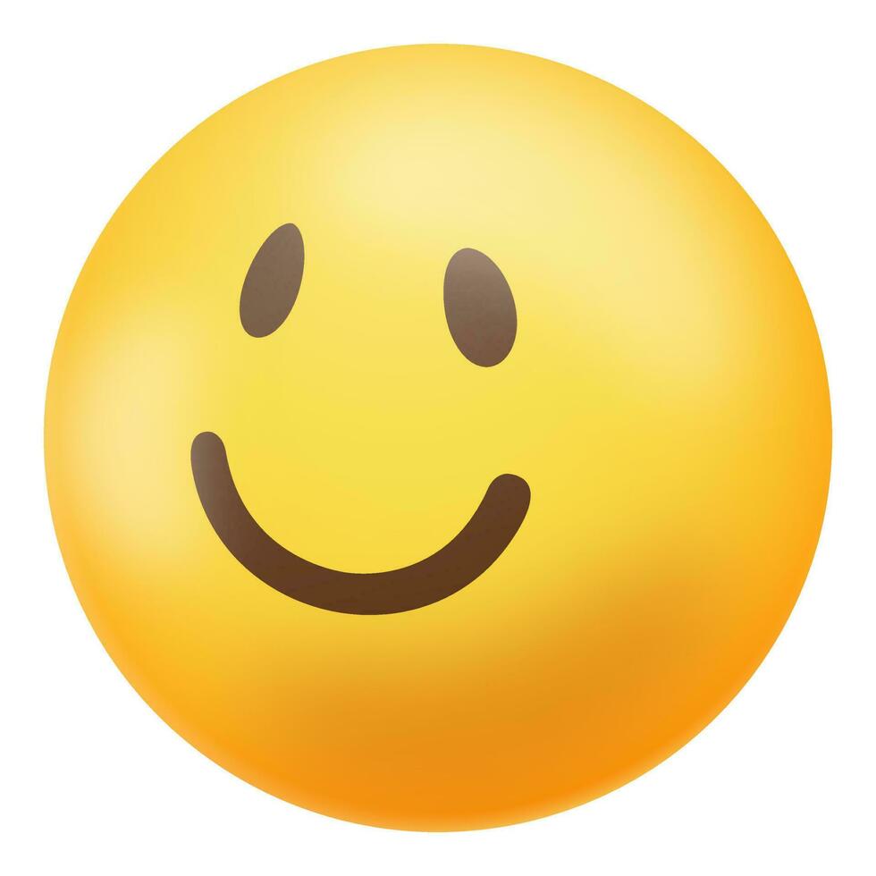 Smiley Emoji Element On White Background. vector