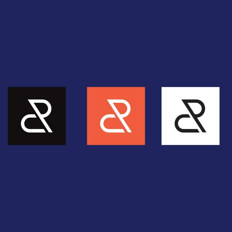 C and R letter logo design vector