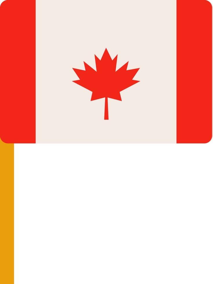 Canadá bandera icono o símbolo en plano estilo. vector