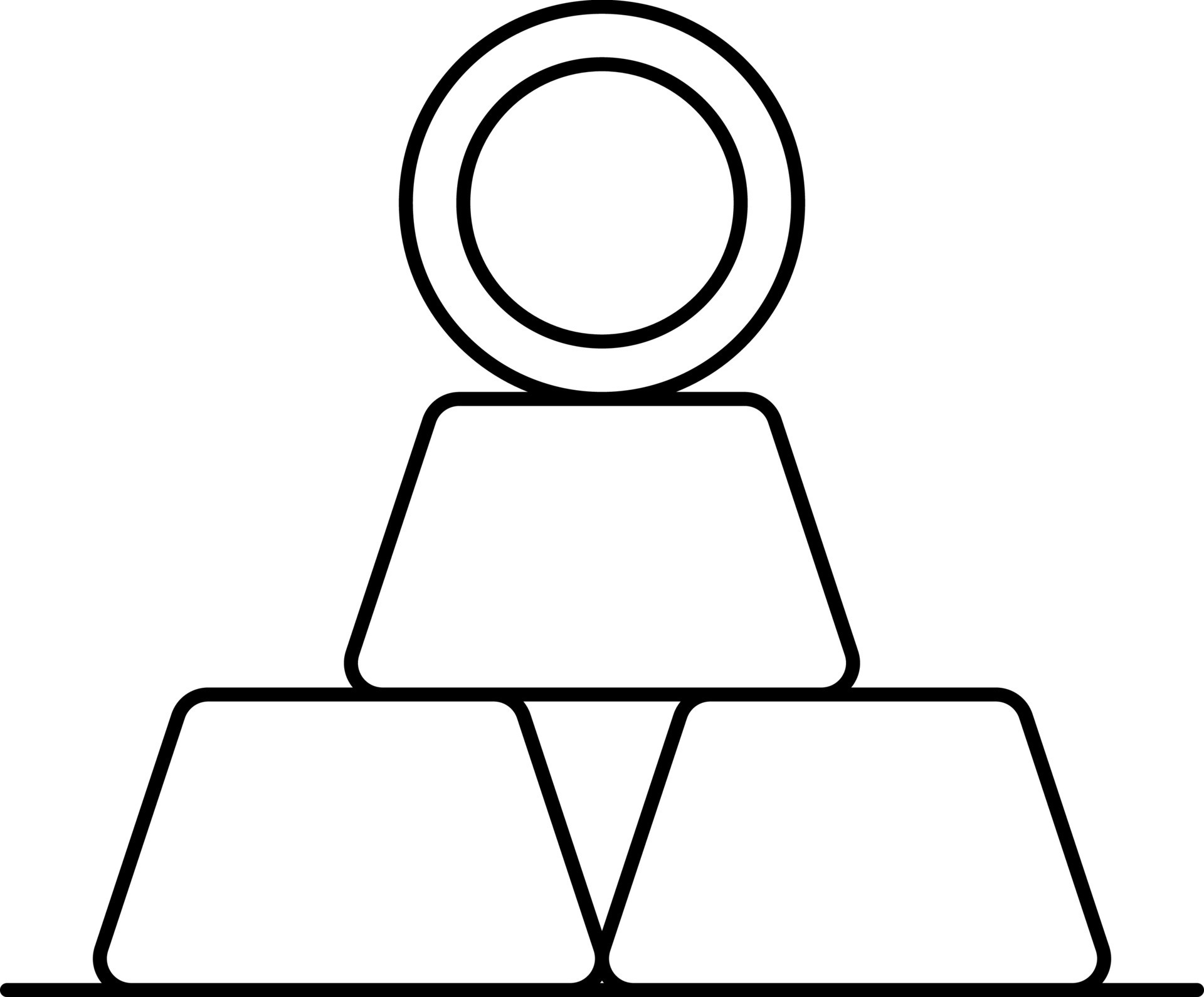 Gold Bar And Coin Icon In Outline Style. 24197362 Vector Art at Vecteezy