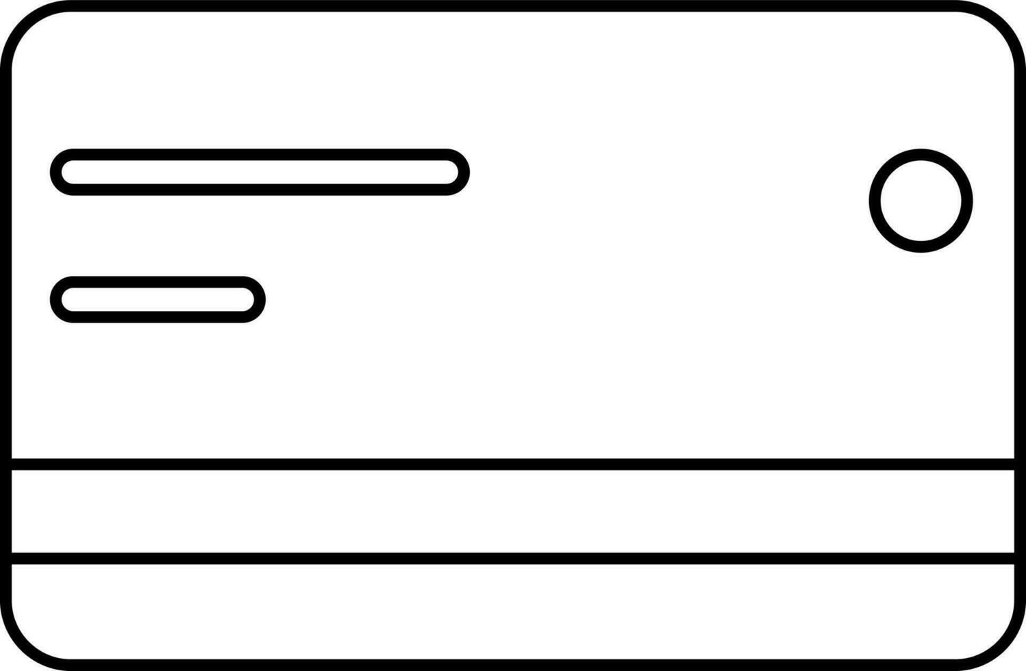 Line Art Payment Card Icon Or Symbol. vector