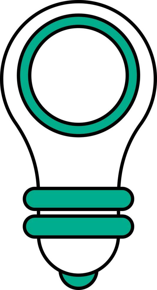 Isolated Financial Bulb Icon In Green And White Color. vector