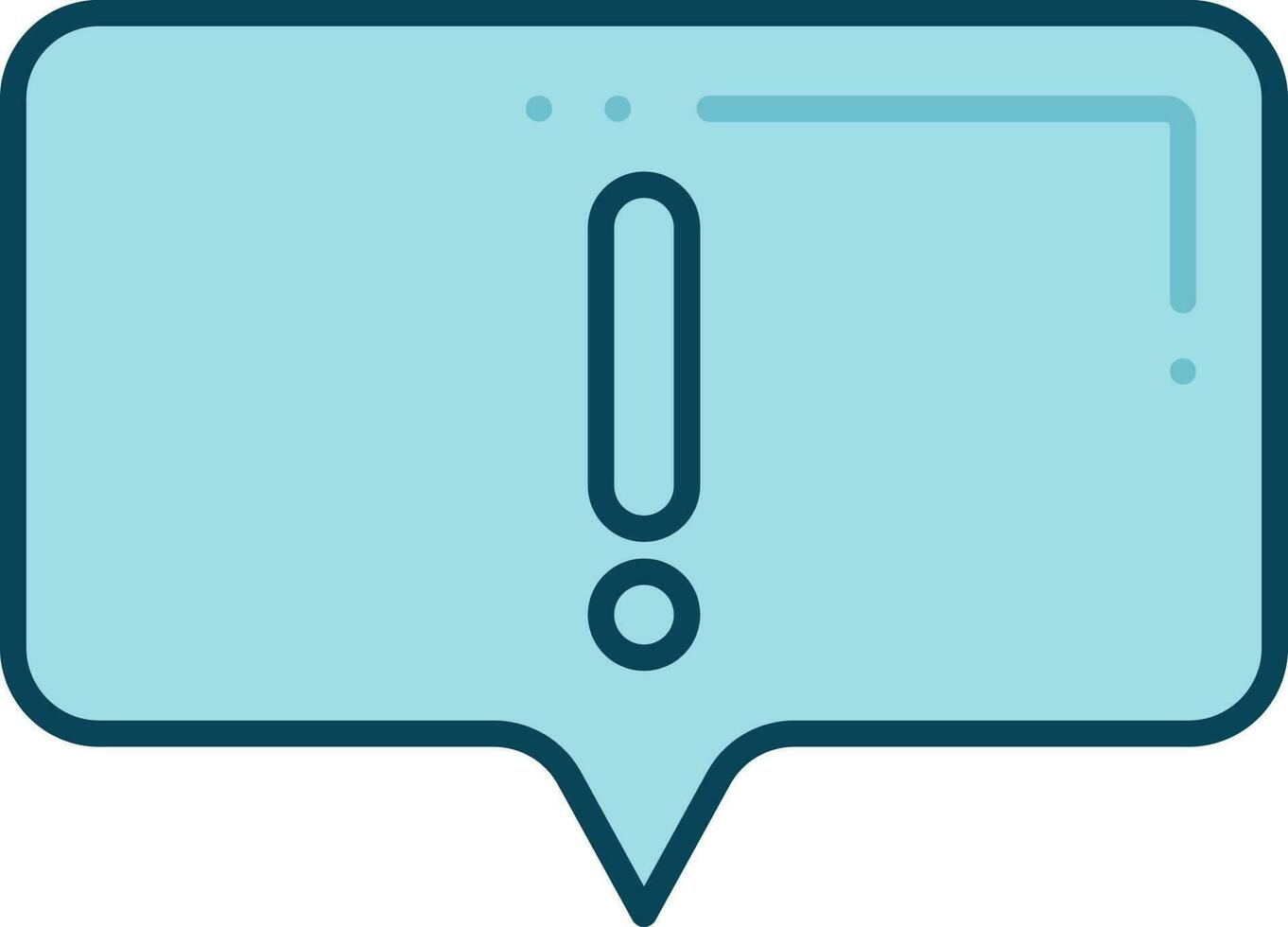 Warning Message Icon In Blue Color. vector