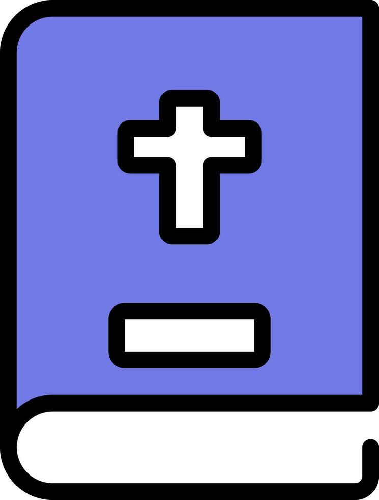 Vector Illustration of Bible Book in blue and white color.