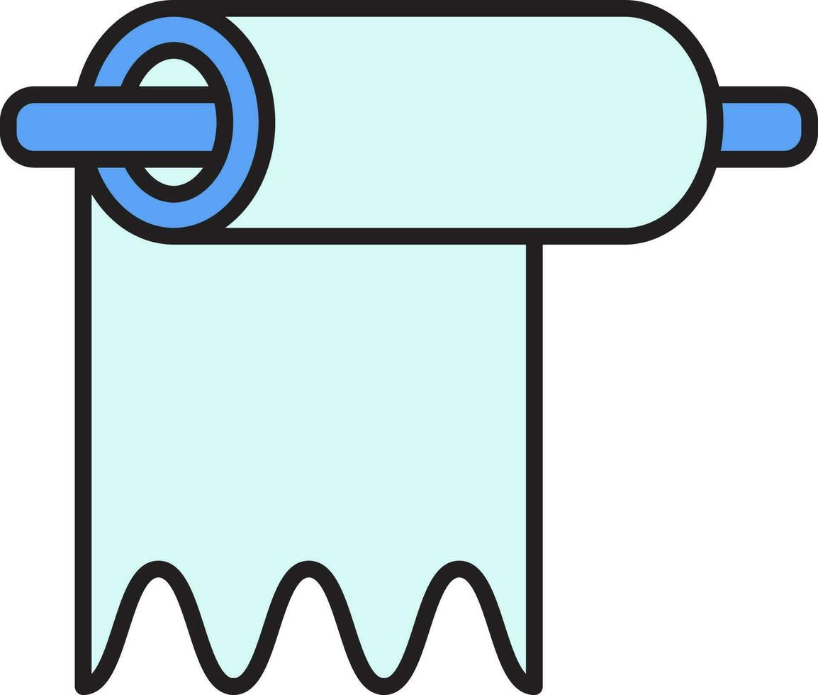 Tissue Hanger Icon In Blue Color. vector