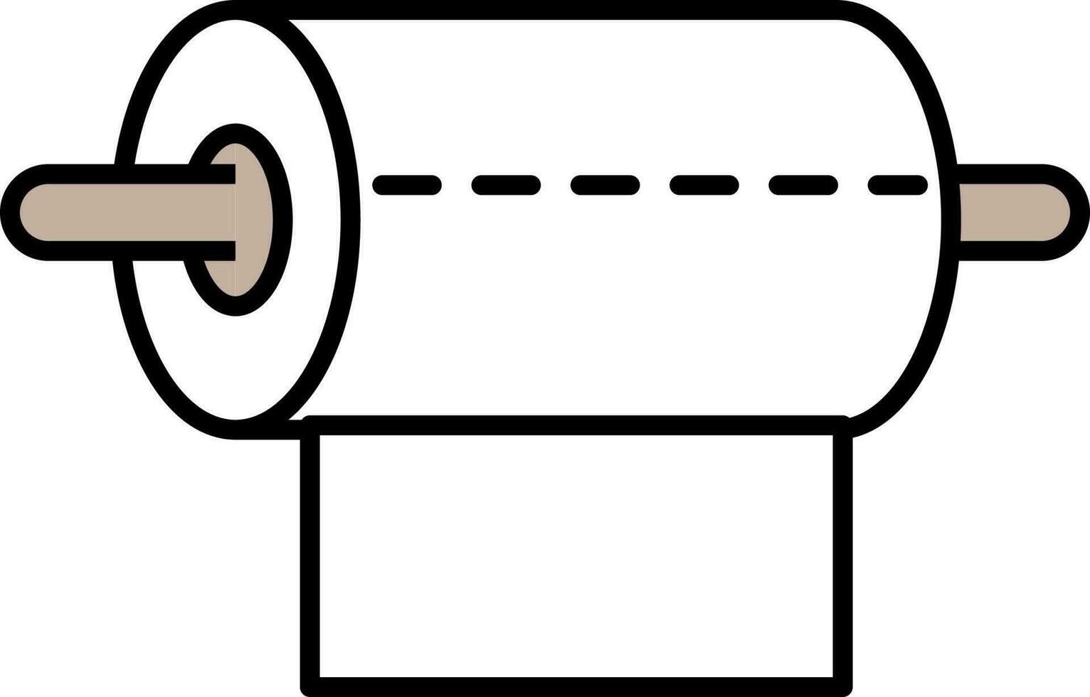 Tissue Hanger Icon In Grey And White Color. vector