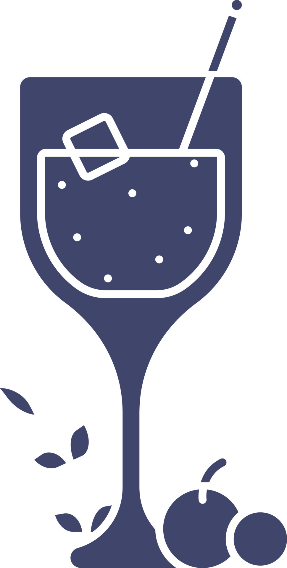 Isolated Orange Juice Glass Icon in Blue Color Flat Style. 24197855