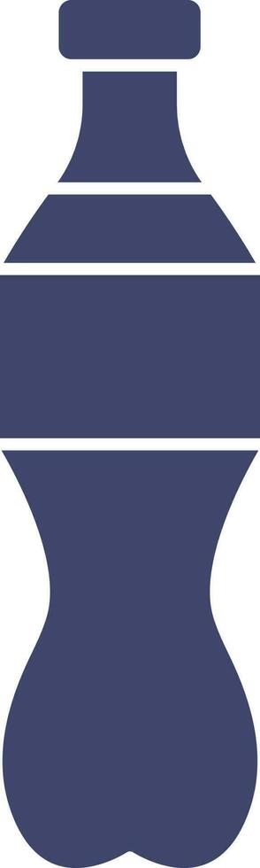 Illustration of Beverage Bottle Icon in Blue Color Flat Style. vector