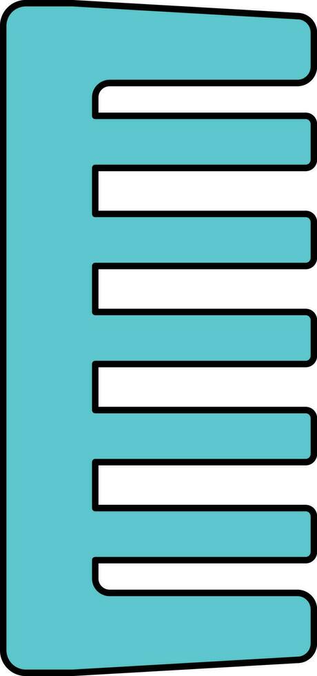 Illustration of Hair Comb Icon in Flat Style. vector