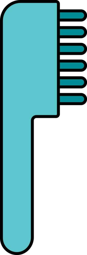 Vector Illustration of Hair Brush Icon in Flat Style.