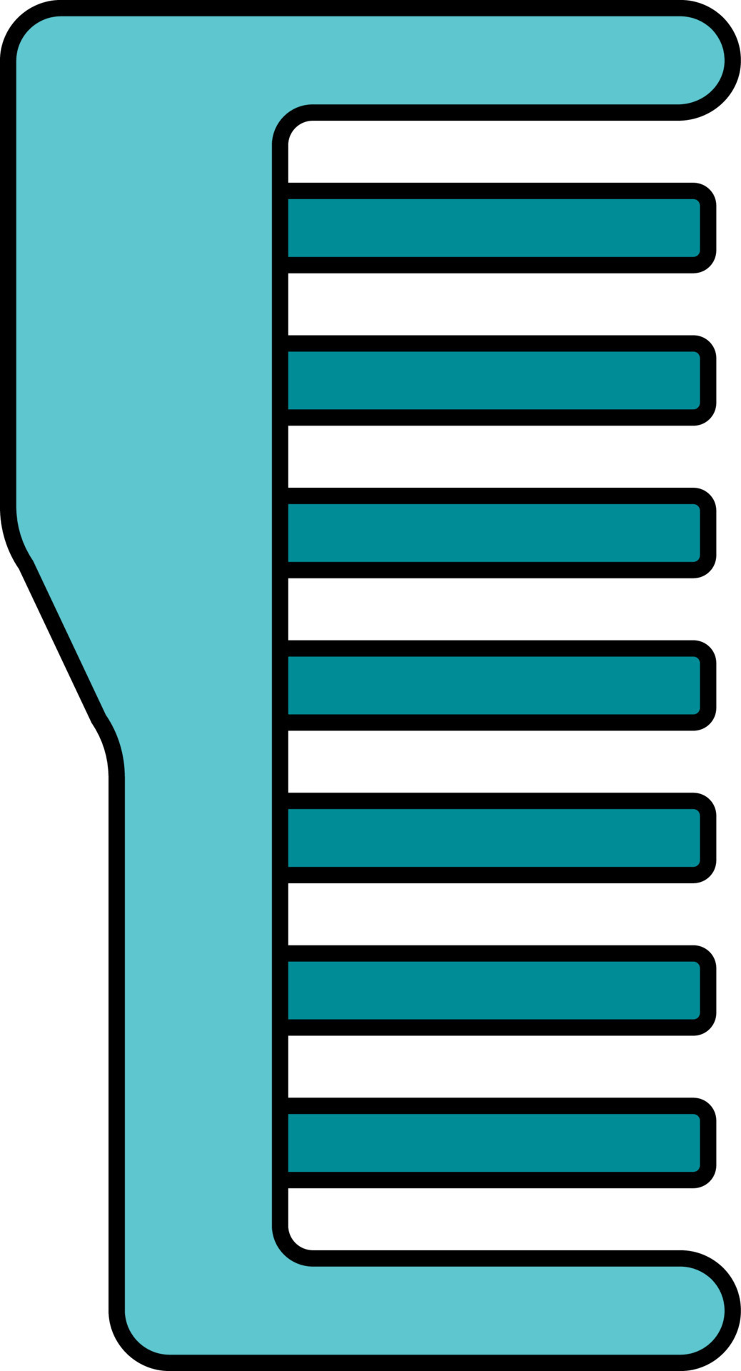 blue-color-wide-tooth-comb-icon-in-flat-style-24197962-vector-art-at