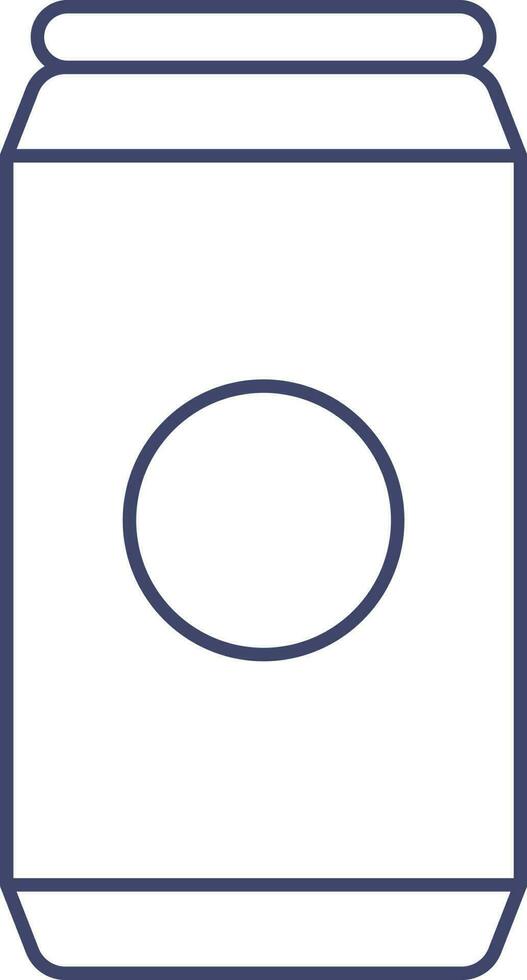 Illustration of Beverage Can Line Icon in Thin Line Art. vector