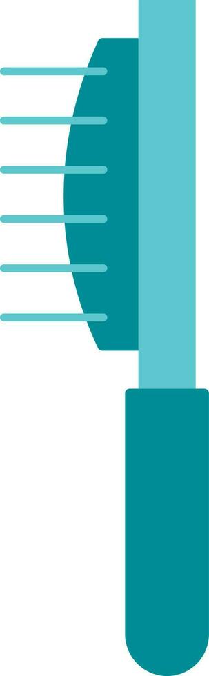 Isolated Hair Brush Icon in Blue Color Flat Style. vector