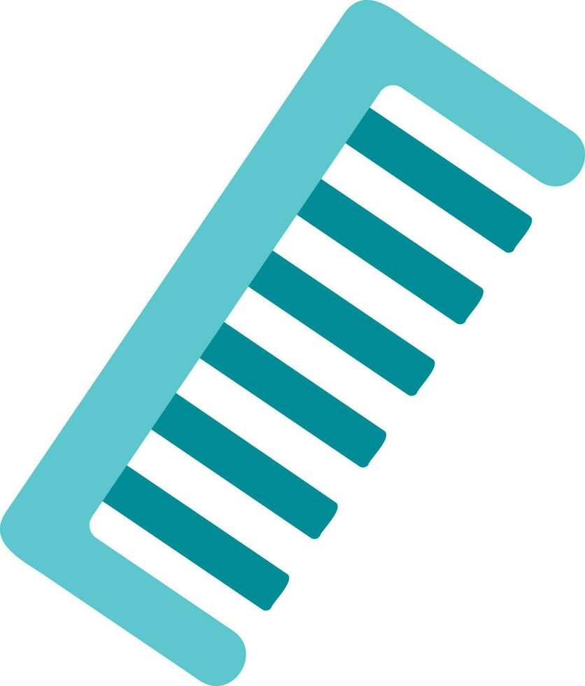 Blue Color Vector Comb Icon in Flat Style.