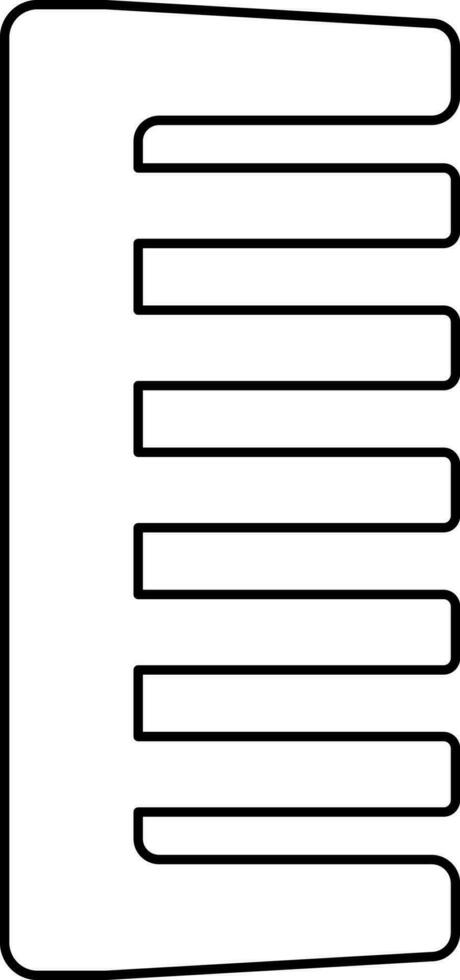 Illustration of Hair Comb Icon in Line Art. vector